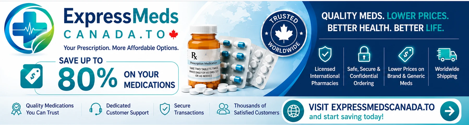 Express Meds Canada medication savings advertisement